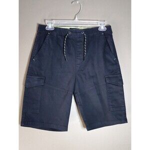 New Sovereign State - Black Solid Cargo Shorts  Boys XL